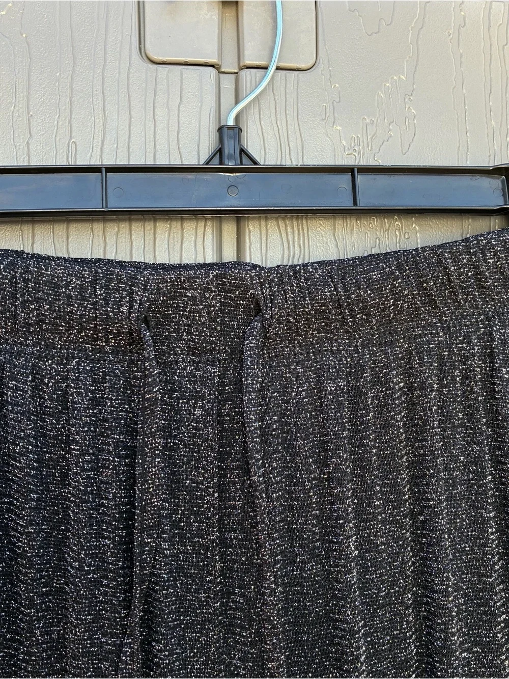 Sandy Beach Swimwear Cover Up Pants XL Wide Leg Black Sheer Sparkly Resortwear